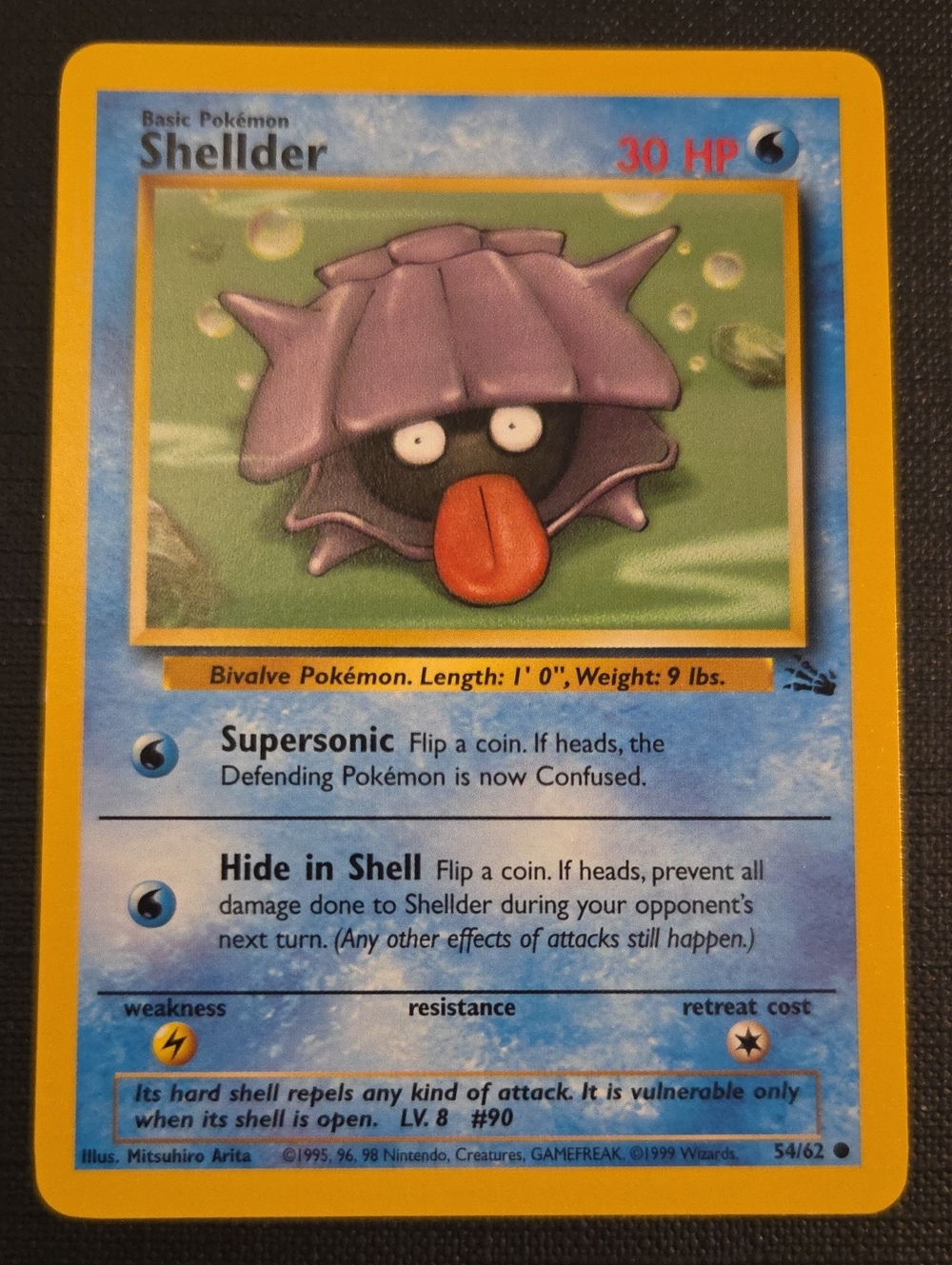 SHELLDER Pokemon Fossil Set (1999) Trading Card (54/62)